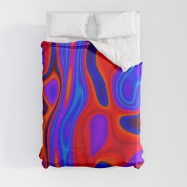 Blue Purple and Red Abstract Duvet Cover