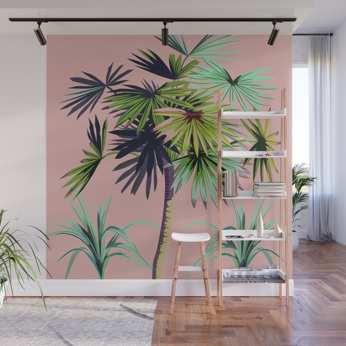 palm tree Wall Mural by mintz mind