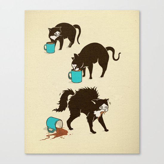 Coffee Cat Canvas Print