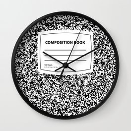 Composition Book Wall Clock