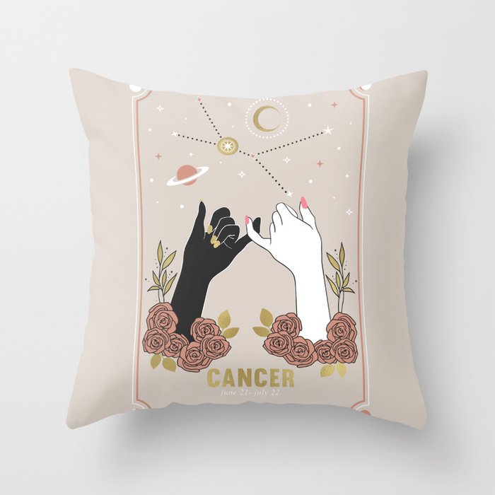 Cancer Zodiac Series Throw Pillow