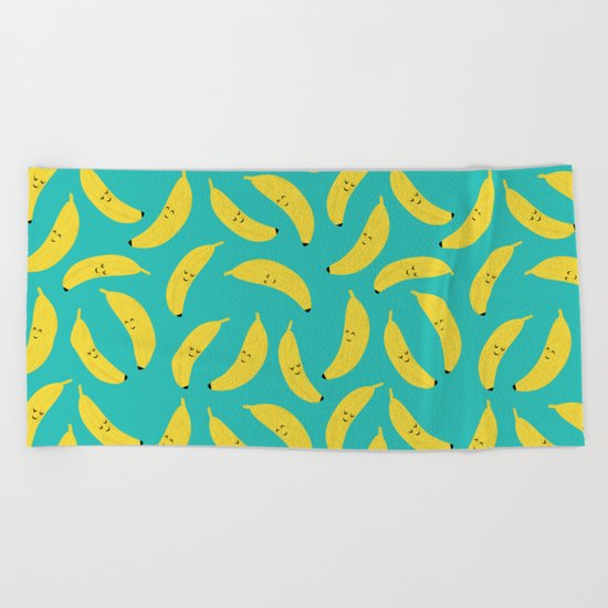 Happy Bananas Beach Towel
