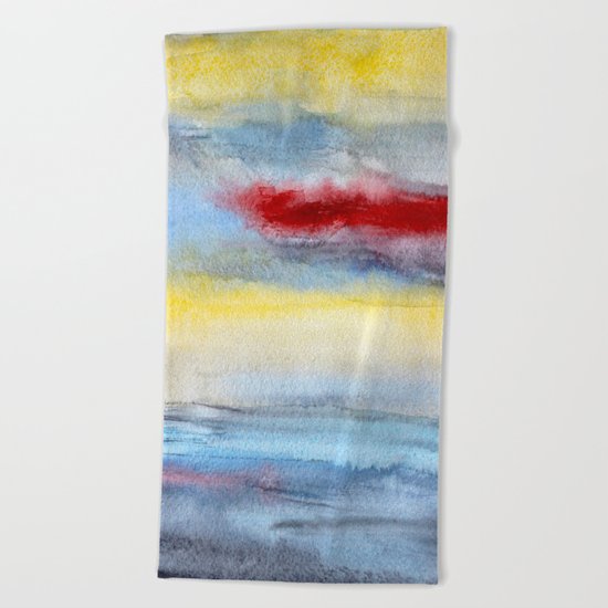 Touch of red Beach Towel