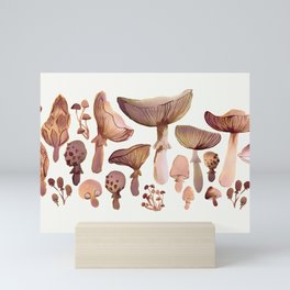 Watercolor Mushrooms Mini Art Print