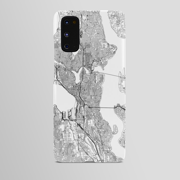 Seattle White Map Android Case