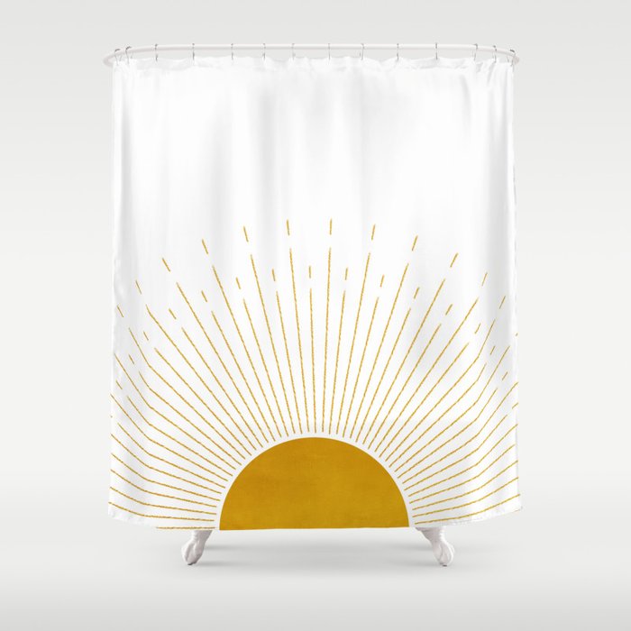 Yellow Sunshine Shower Curtain