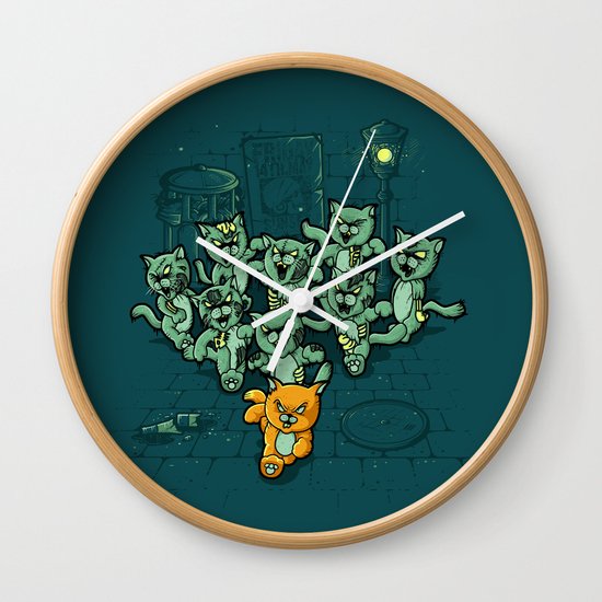 Zombie Cats Wall Clock