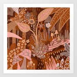 Terracotta Forest Art Print