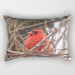 Chilly Cardinal 2 Rectangular Pillow