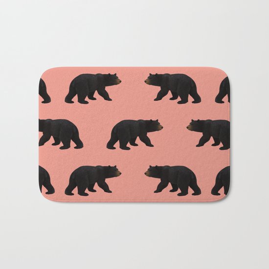 bear pattern Bath Mat