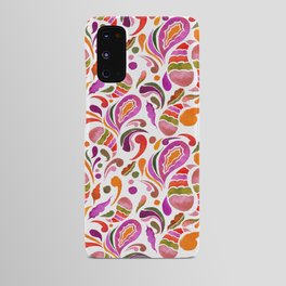 Paisley Blast - Red Purple Palette  Android Case