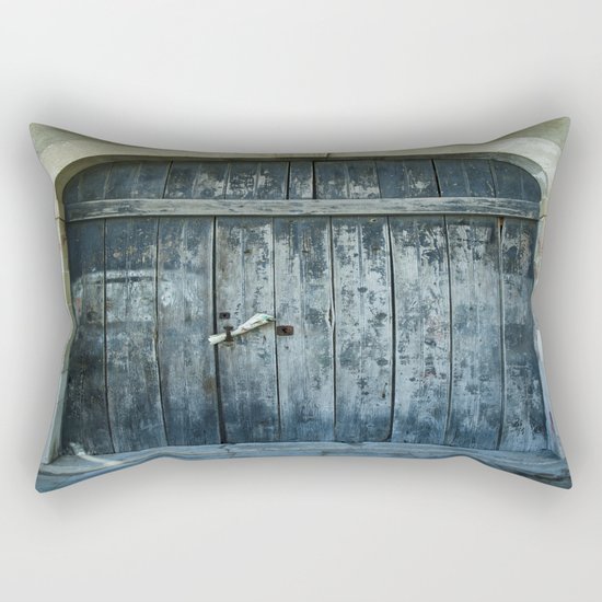 Blue door Rectangular Pillow