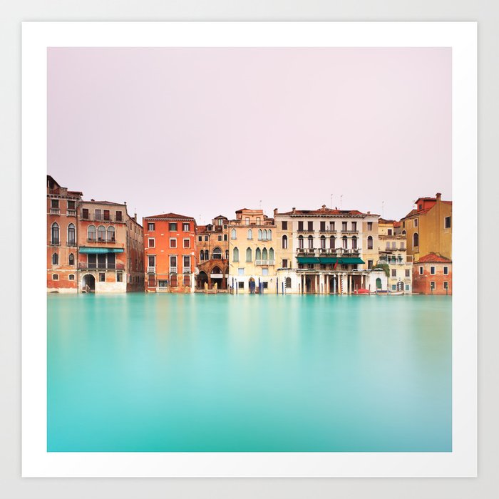 Venice, Grand Canal. Long exposure photography. Italy Art Print