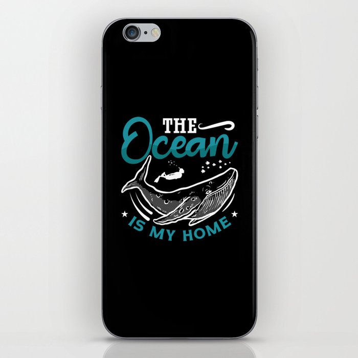 The Ocean Is My Home Freediving Apnoe Freediver iPhone Skin