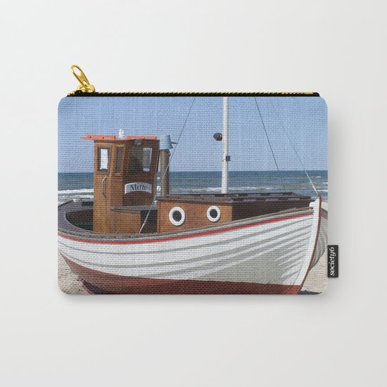Fishing Boat on the Beach Carry-All Pouch