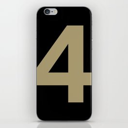 Number 4 (Sand & Black) iPhone Skin