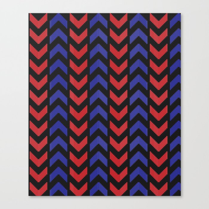 Geometric pixel arrow art  Canvas Print