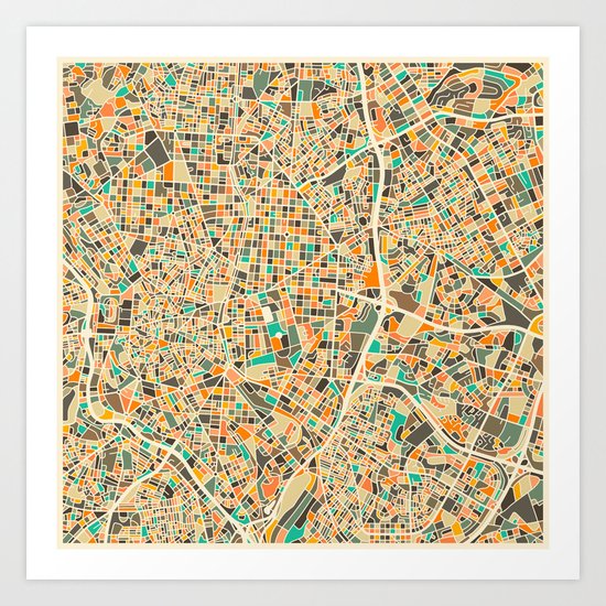 Madrid Map Art Print