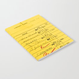 Library Card 23322 Yellow Notebook