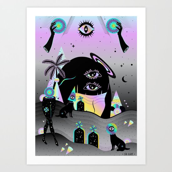 One night on Jupiter Art Print