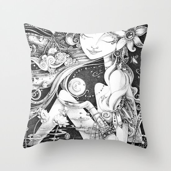 Ma Bella Luna Throw Pillow