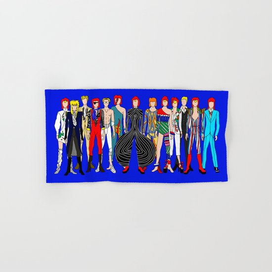 Blue Bowie Group Fashion Outfits Hand & Bath Towel