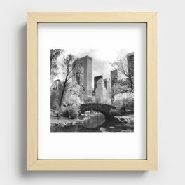 Central Park Bridge. Recessed Framed Print