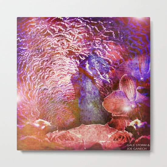 Peacock Party:: :: by Gale Storm and Joe Ganech Metal Print
