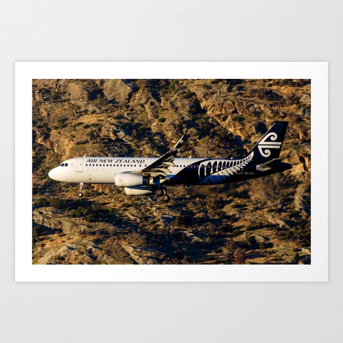 Air New Zealand A320 Queenstown Art Print