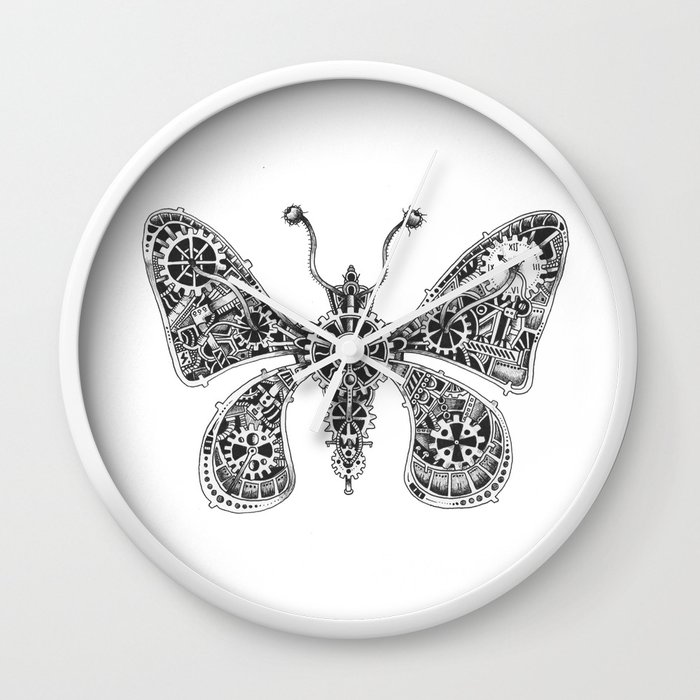 Frohawk The Mechanical Steampunk Butterfly Wall Clock
