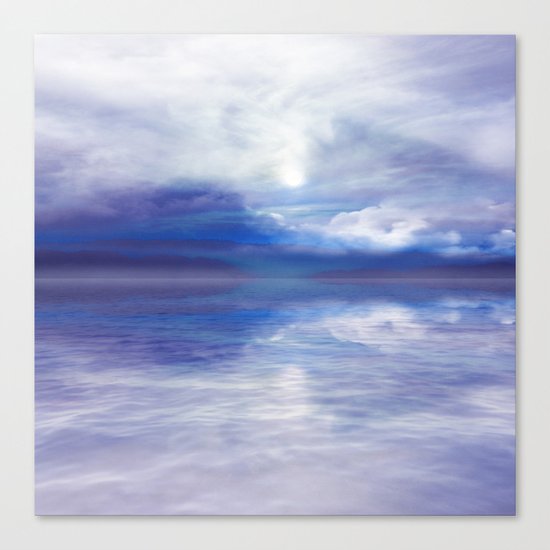 Sunset In Blue Canvas Print