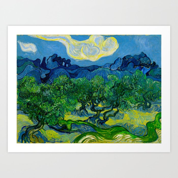 Olive Trees By Vincent Van Gogh Oil Painting Art Print By Enshape