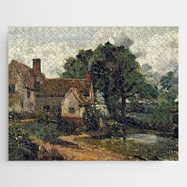 Vintage painting of a house by John Constable Jigsaw Puzzle