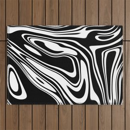 Black and White Outdoor Rug