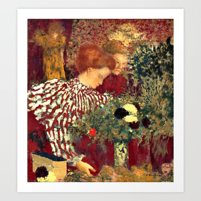 Woman In A Striped Dress By Edouard Vuillard Les Nabis Oil