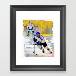 Hockey players Framed Art Print