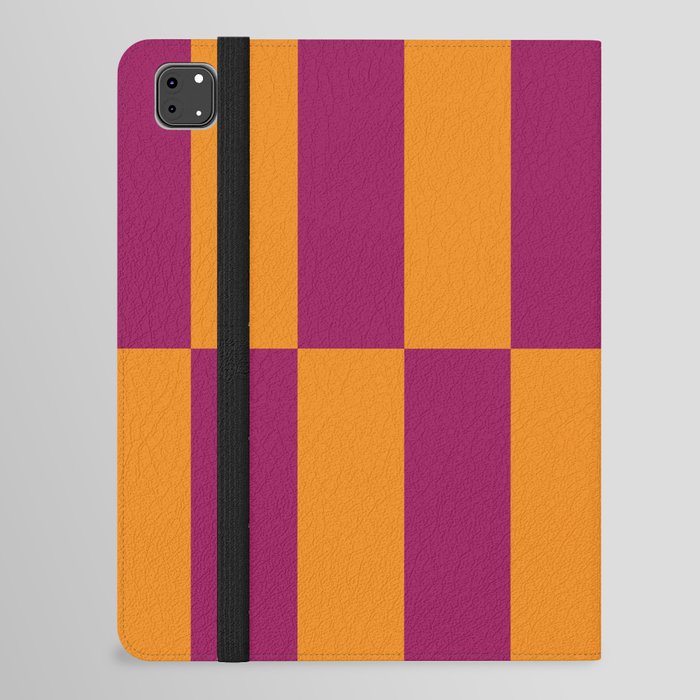 Strippy - Mango and Dark Orchid iPad Folio Case