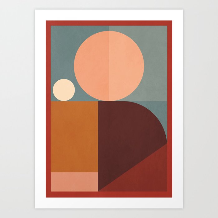 Abstract Geometric Shapes 45 Art Print