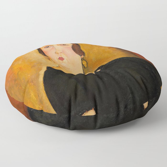 Madame Amedee, Woman with Cigarette, 1918 by Amedeo Modigliani  Floor Pillow
