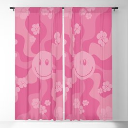 Smile - Pink Blackout Curtain