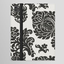 Black and White Floral 3 iPad Folio Case