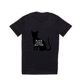 Black cat lives matter T Shirt