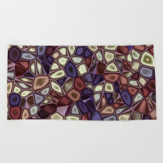 Fractal Gems 01 - Fall Vibrant Beach Towel