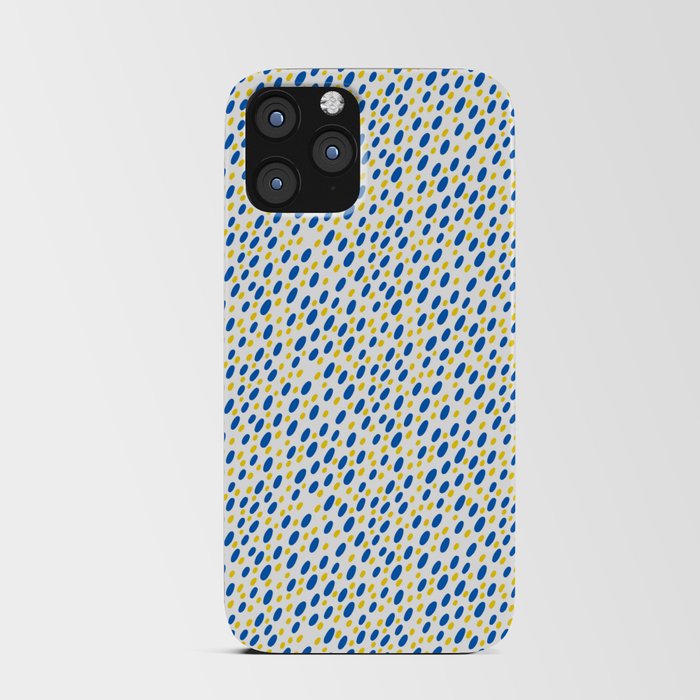 Ukrainian blue yellow dots pattern iPhone Card Case