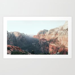 Sunrise Panorama Valley View Zion National Park Art Print