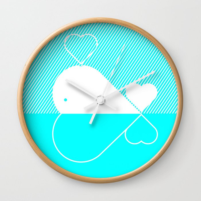 White Whale Wall Clock