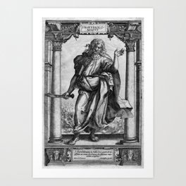 Saint Bartholomew Antique Engraving Art Print