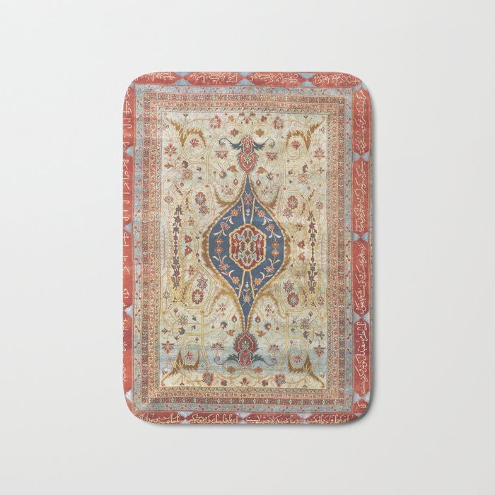 Heriz Silk Northwest Persian Carpet Print Bath Mat