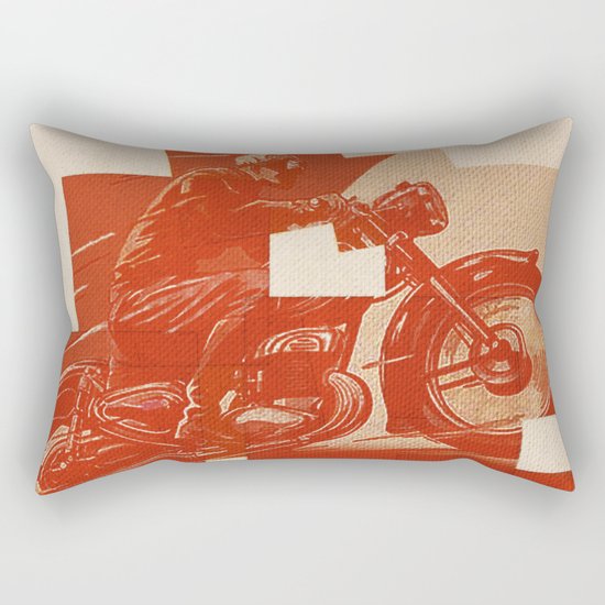 Motorcycle Race II Rectangular Pillow