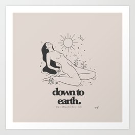 Down To Earth, One Direction Inspired Art Art Print